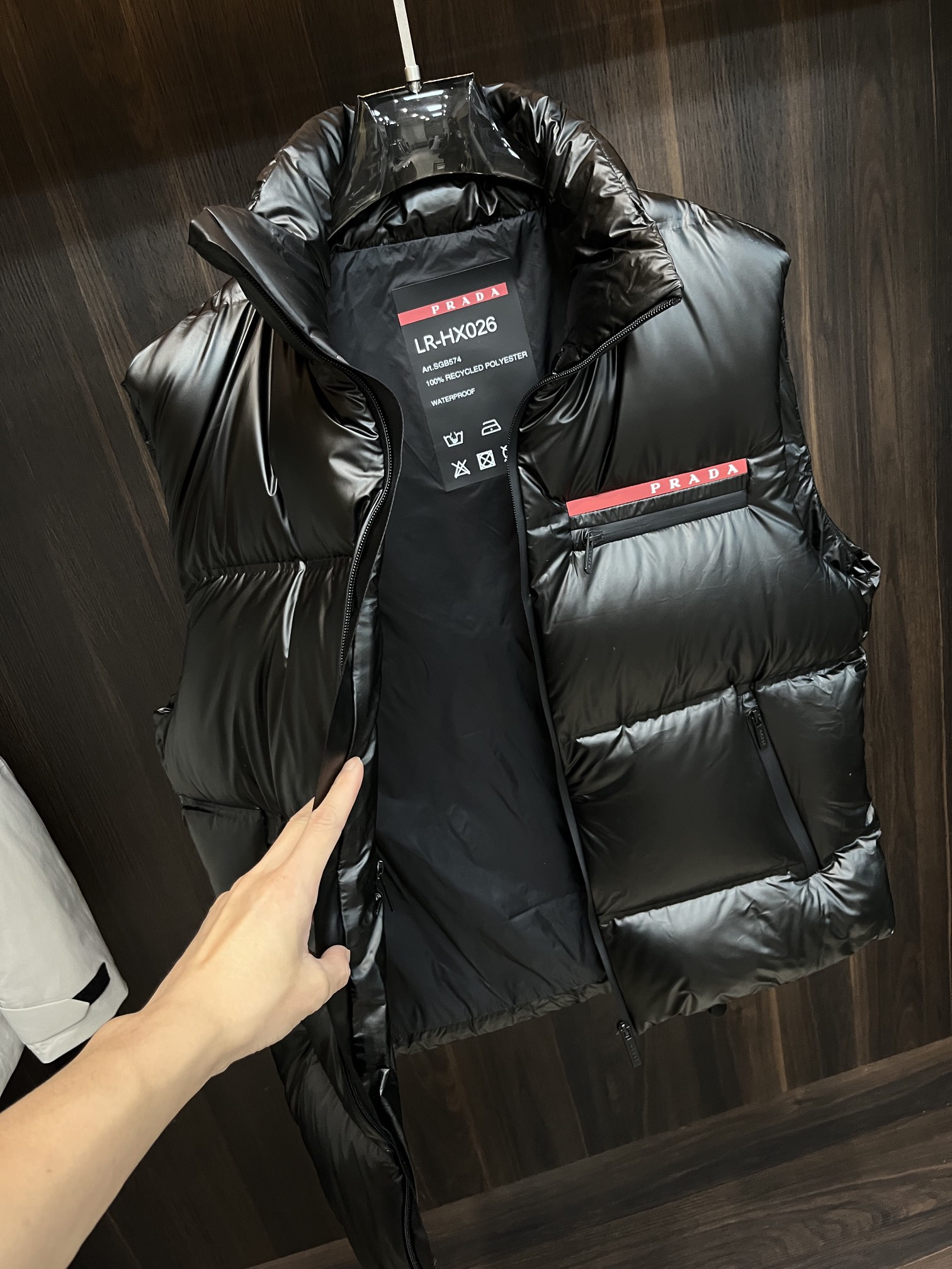 Prada Couple Down Jacket White Duck Down Black S-l-xxl