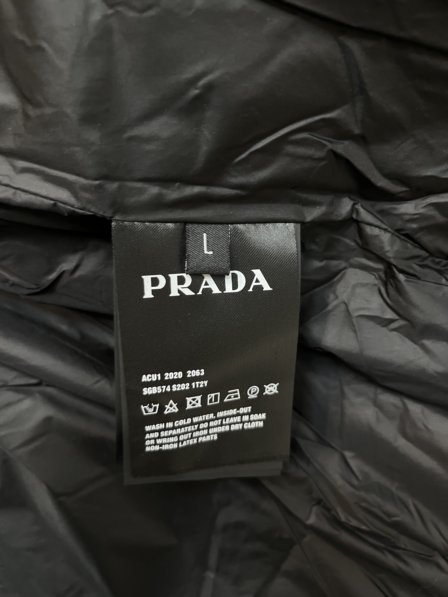 Prada Couple Down Jacket White Duck Down Black S-l-xxl