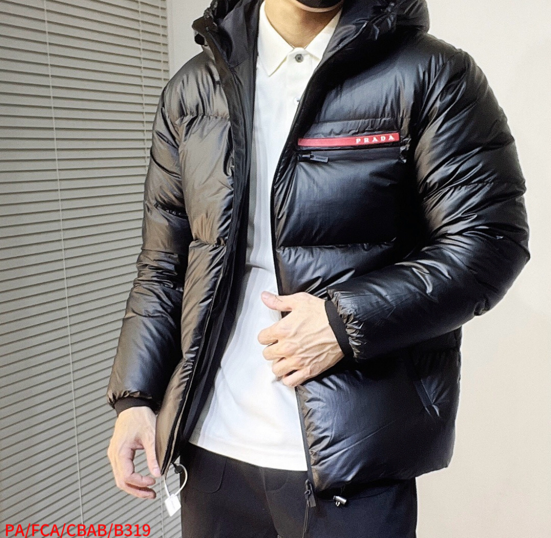 Prada Down Jacket Red Hooded M-l-xl-xxl