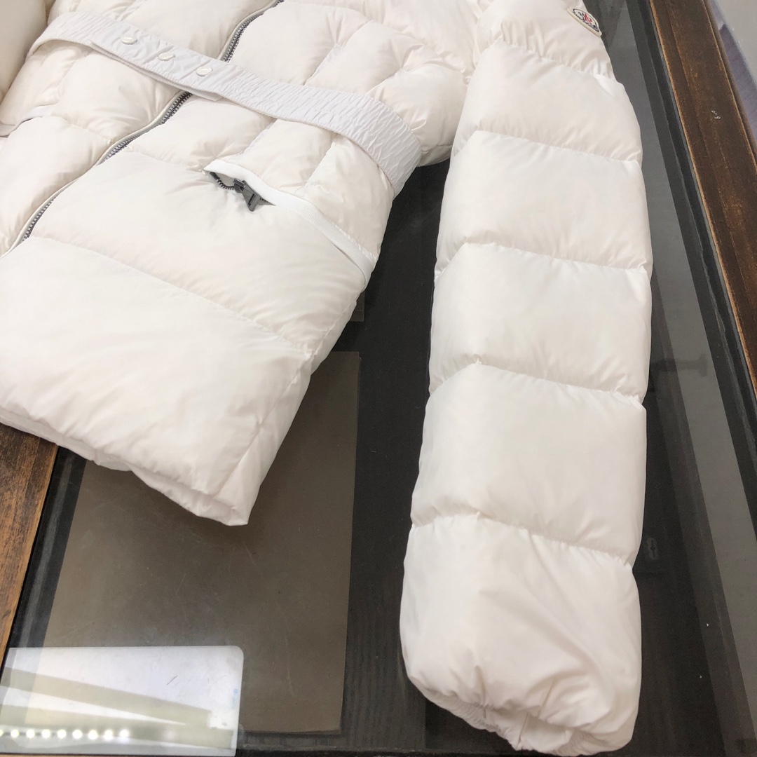 Moncler Female Down Jacket Wool Black Hooded M-l