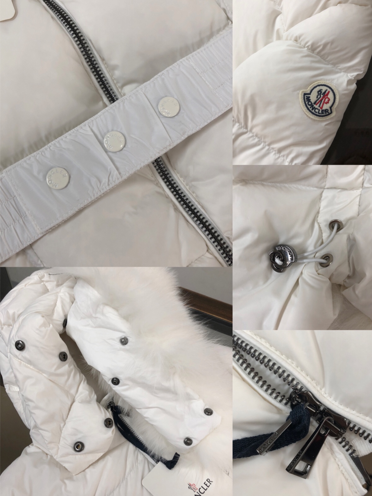 Moncler Female Down Jacket Wool Black Hooded M-l