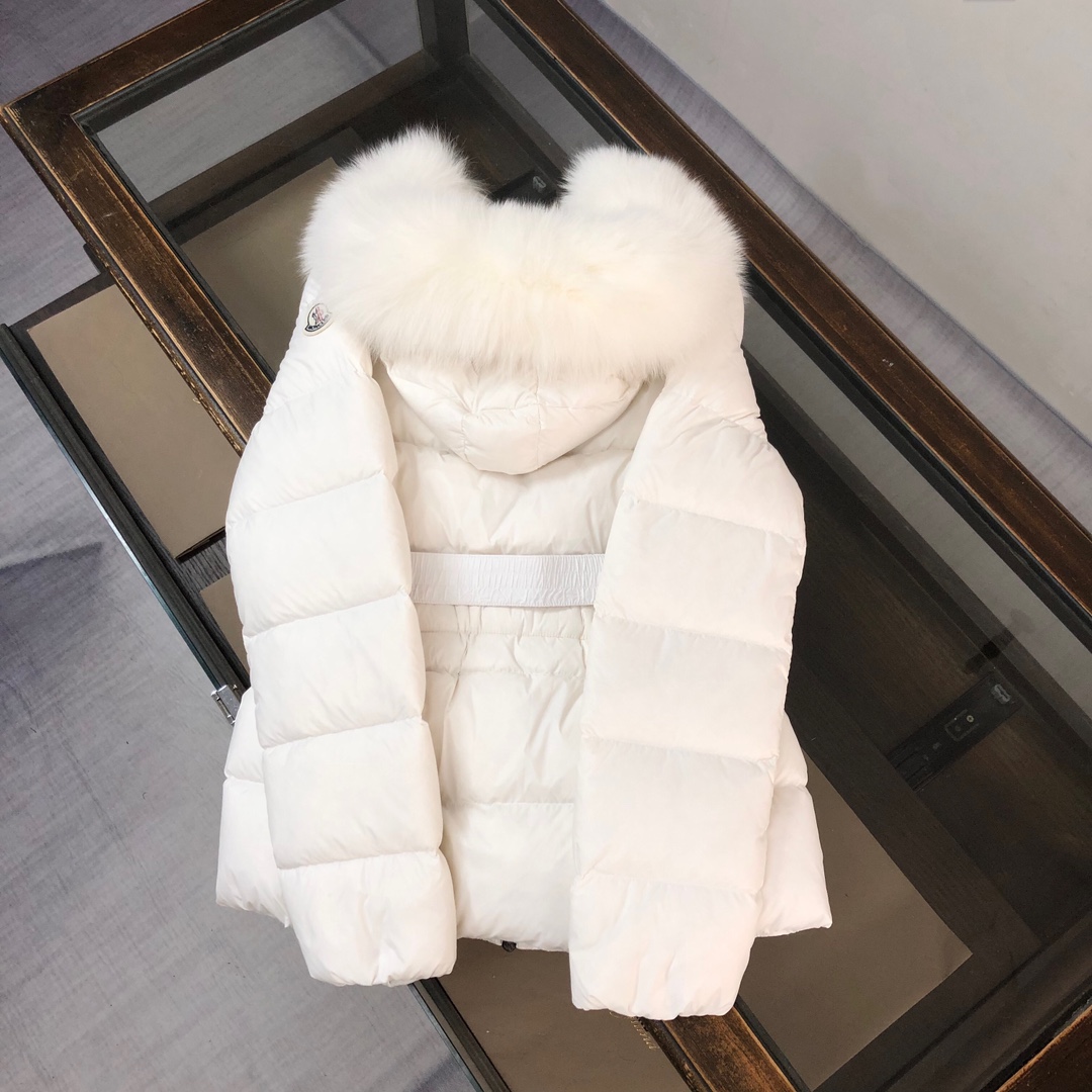 Moncler Female Down Jacket Wool Black Hooded M-l