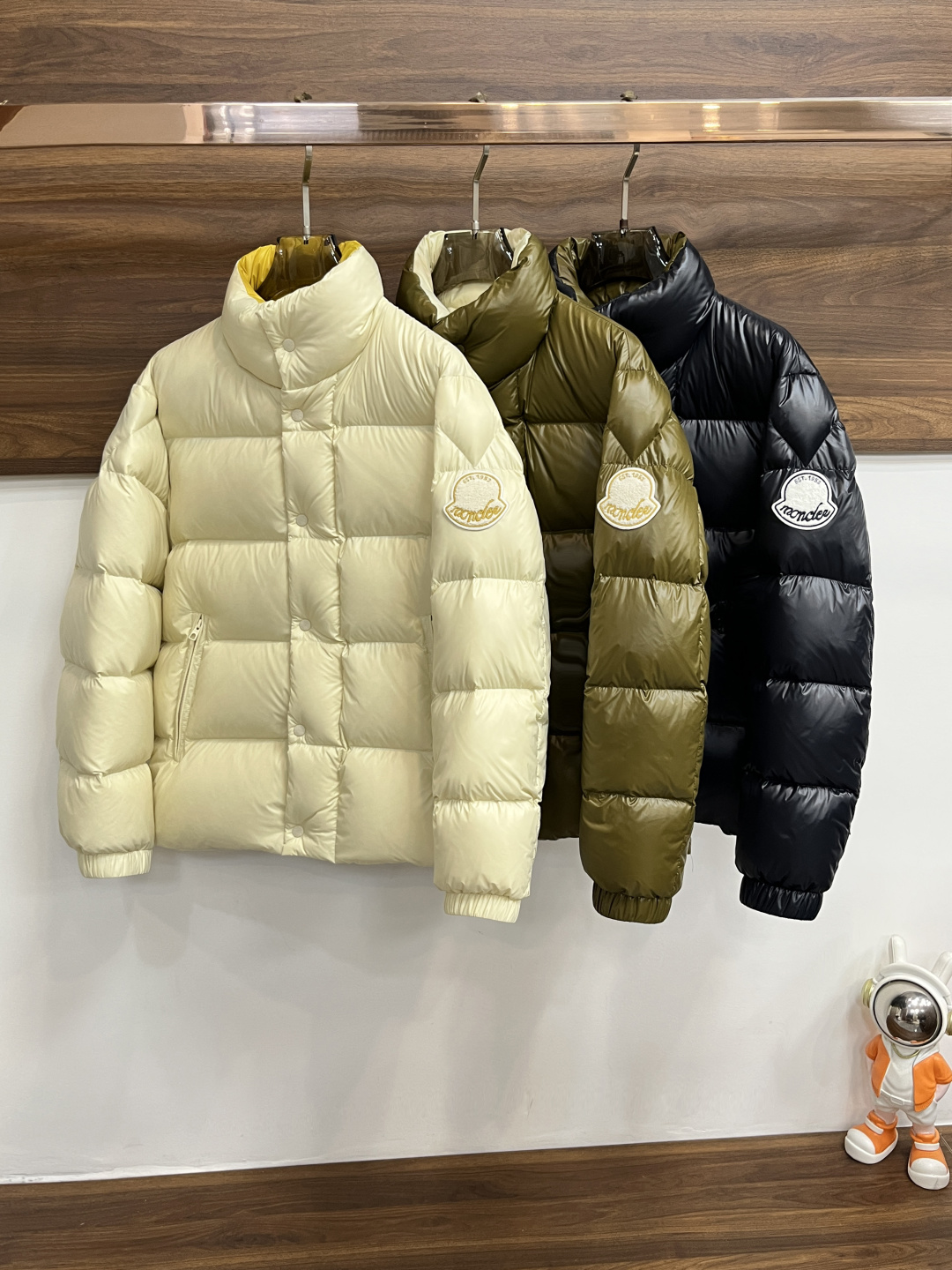 Moncler Male Down Jacket Goose Down Black Slim Fit M-l-xl