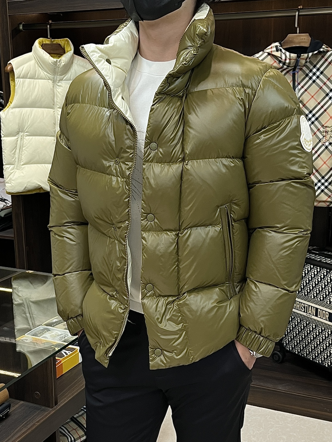 Moncler Male Down Jacket Goose Down Black Slim Fit M-l-xl