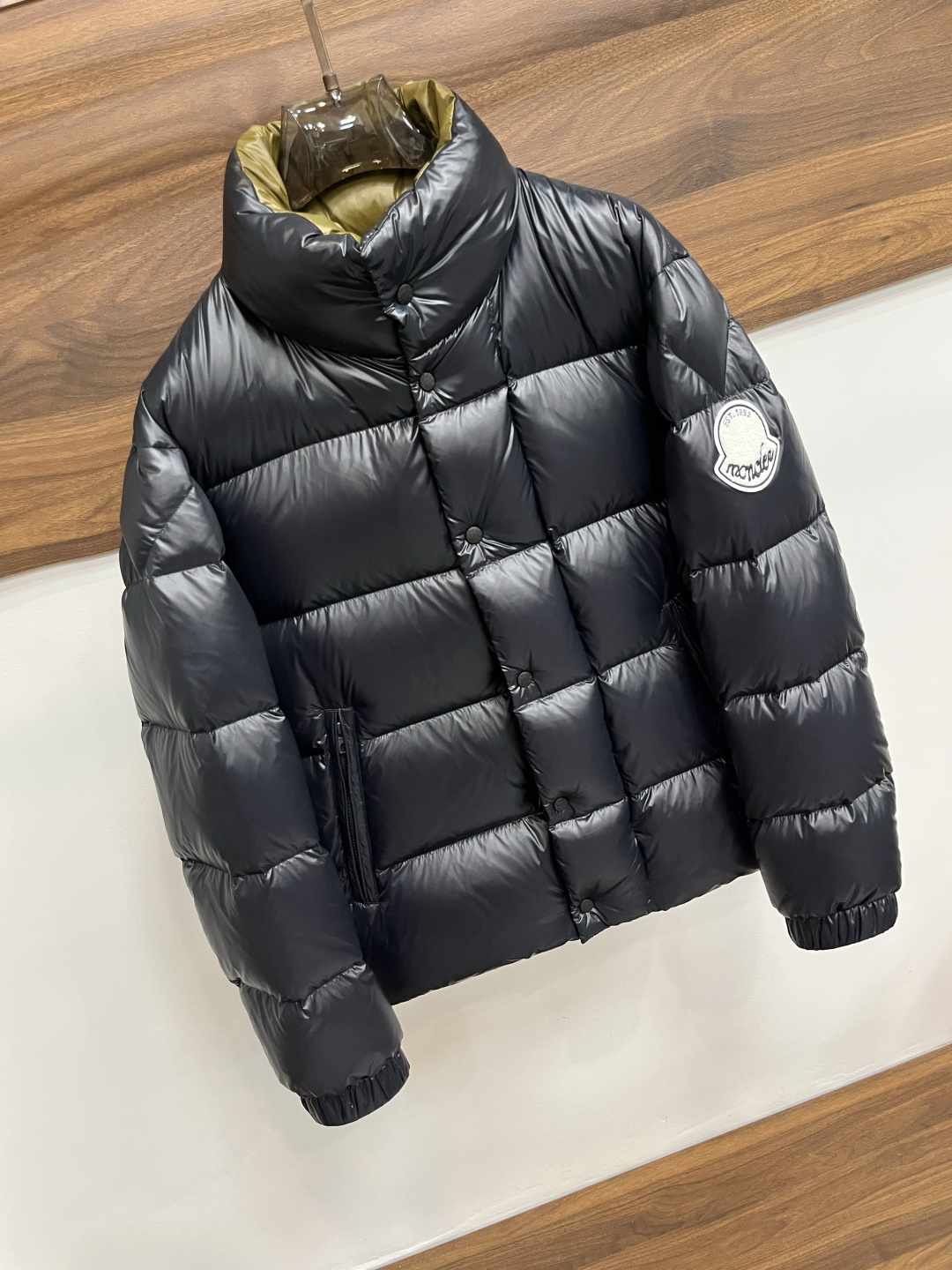 Moncler Male Down Jacket Goose Down Black Slim Fit M-l-xl