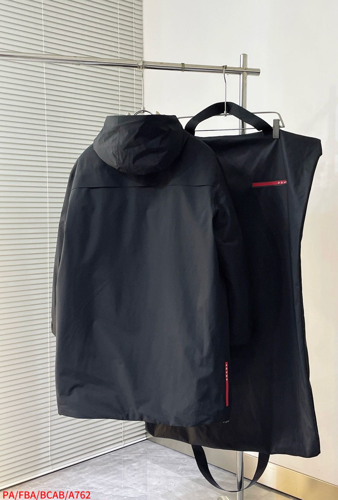 Prada Male Down Jacket Black Hooded S-m-l-xl