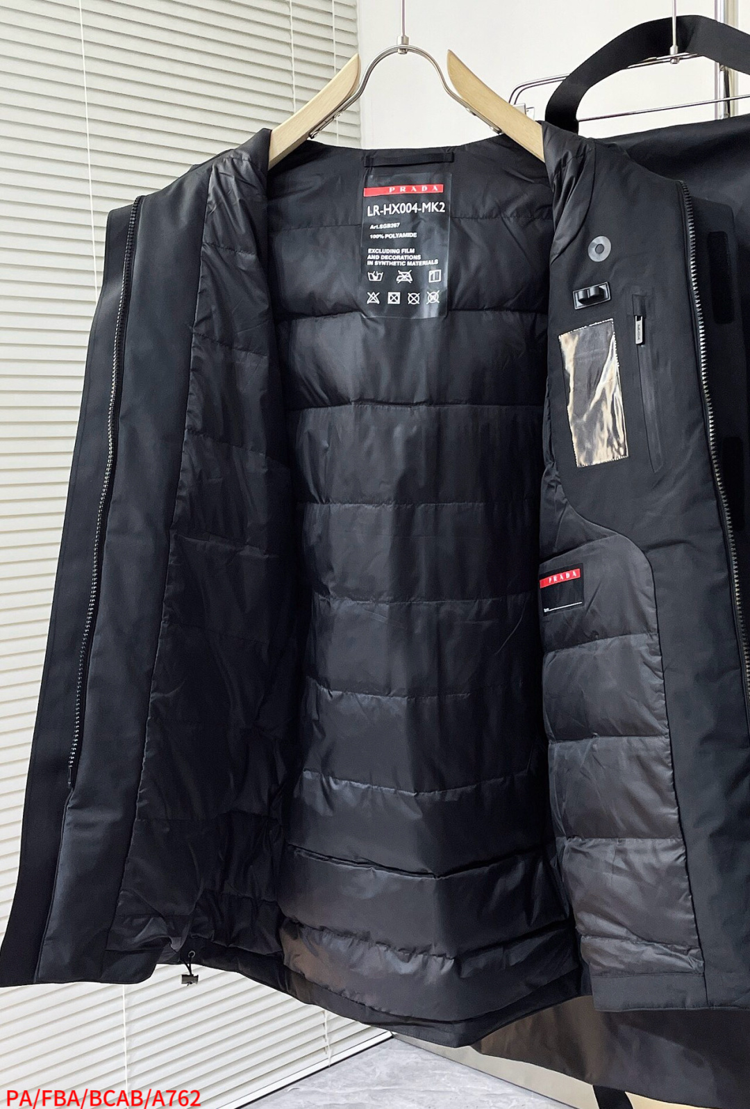 Prada Male Down Jacket Black Hooded S-m-l-xl