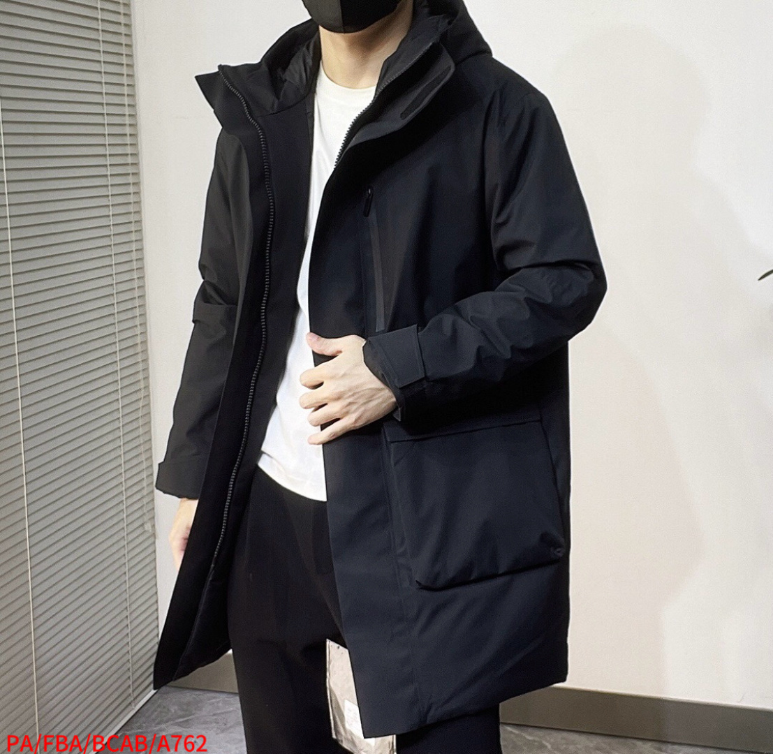 Prada Male Down Jacket Black Hooded S-m-l-xl