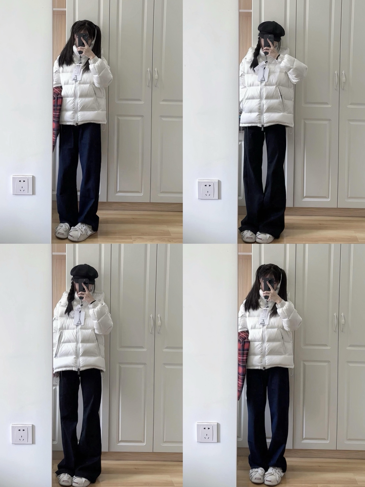 Moncler Down Jacket Goose Down Black M-l
