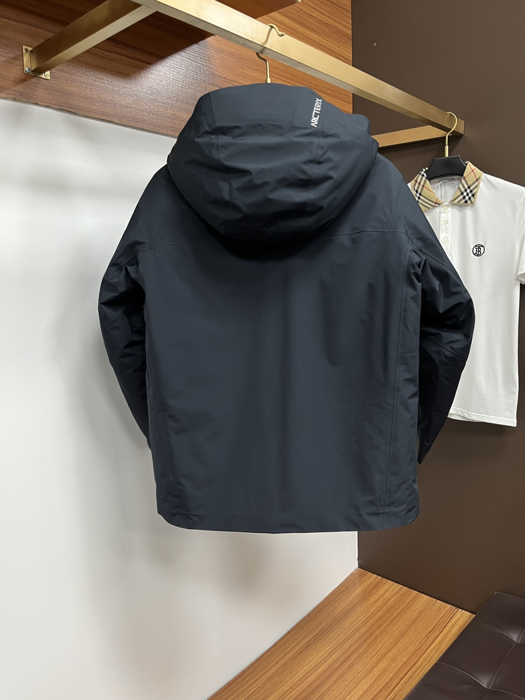 Arcteryx Couple Down Jacket White Duck Down Black Hooded S-m-l-xl