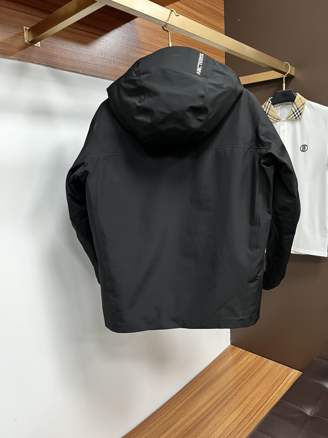 Arcteryx Couple Down Jacket White Duck Down Black Hooded S-m-l-xl