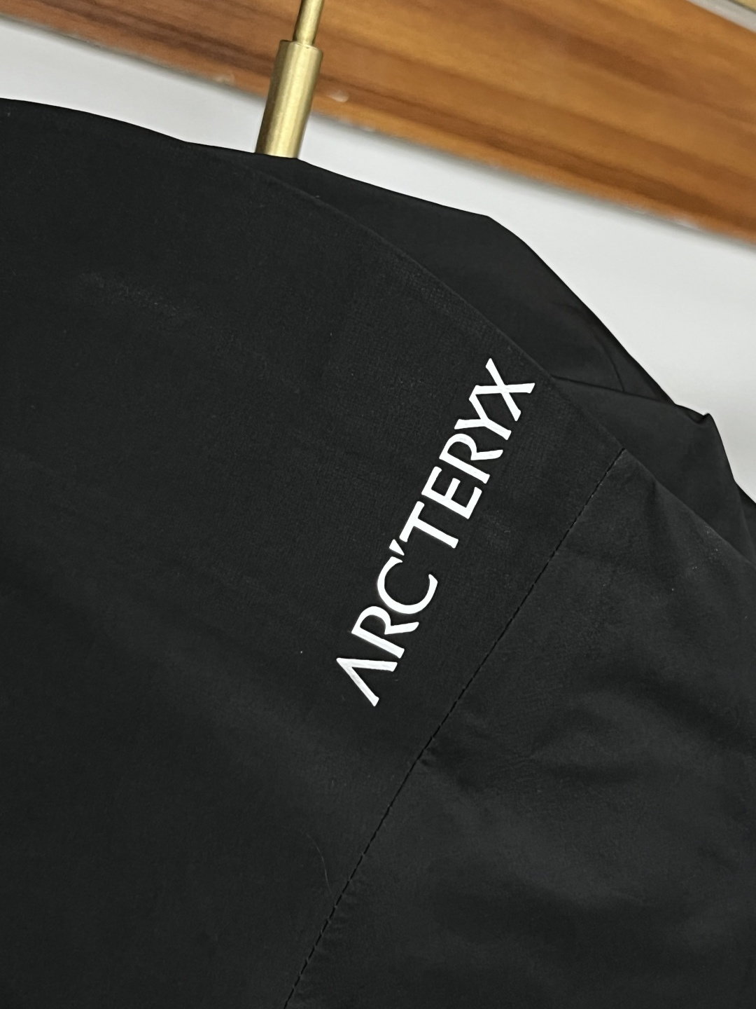 Arcteryx Couple Down Jacket White Duck Down Black Hooded S-m-l-xl