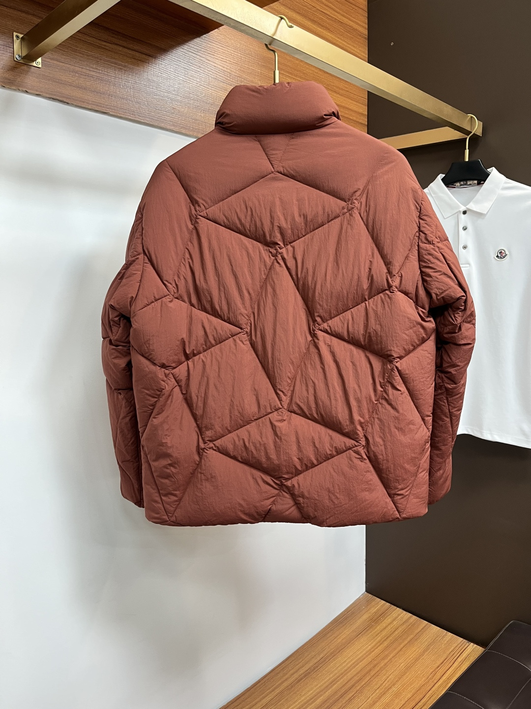 Moncler Male Down Jacket White Duck Down Slim Fit M-l