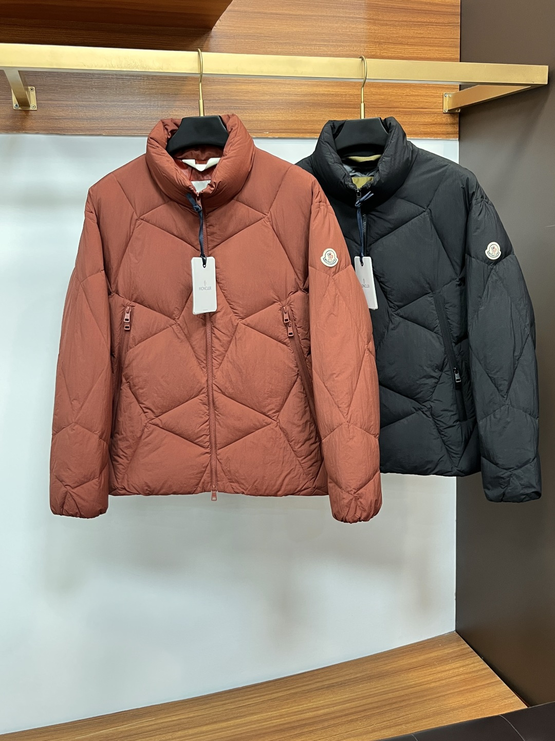 Moncler Male Down Jacket White Duck Down Slim Fit M-l
