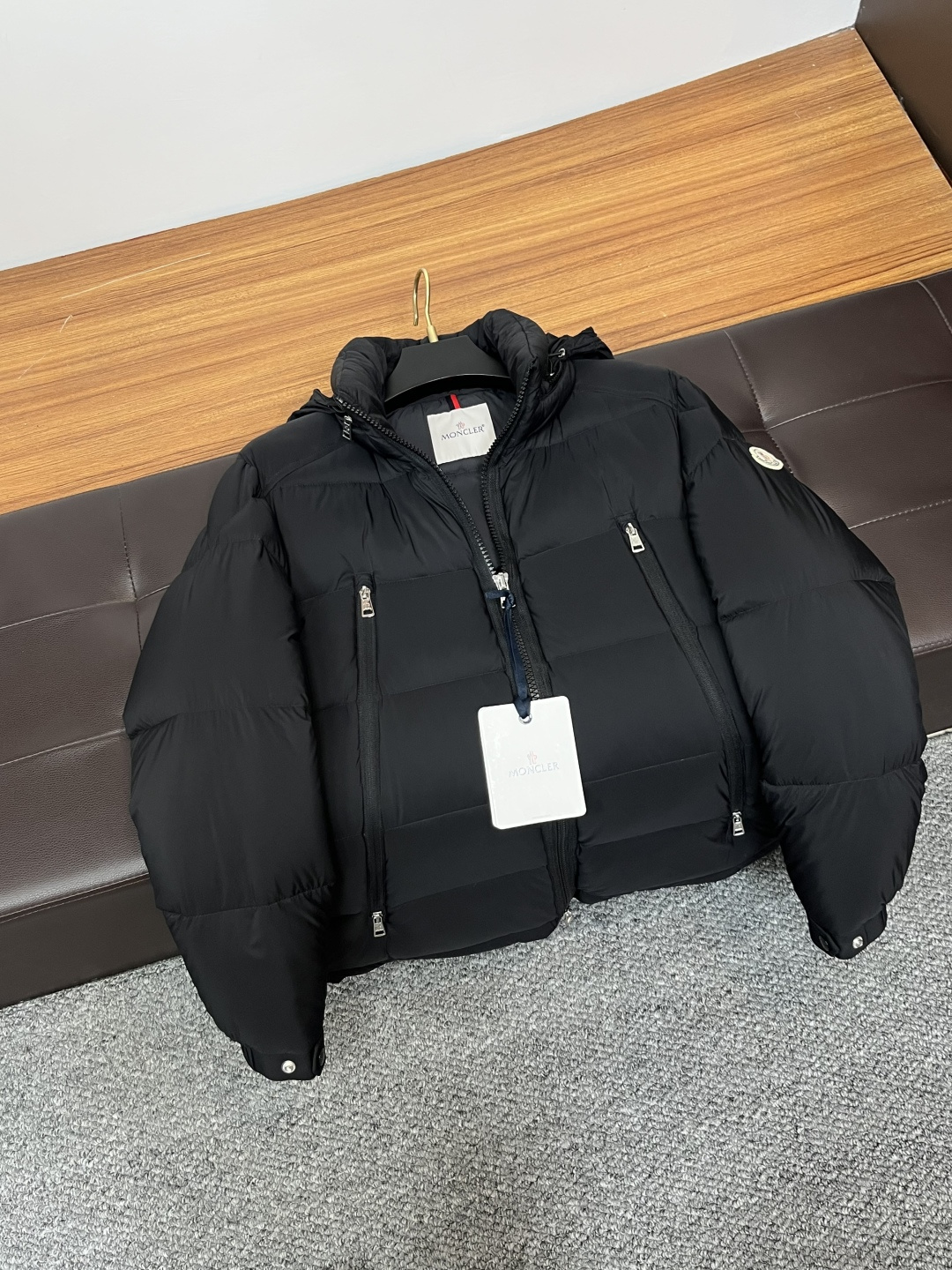Moncler Male Down Jacket White Duck Down Slim Fit M-l