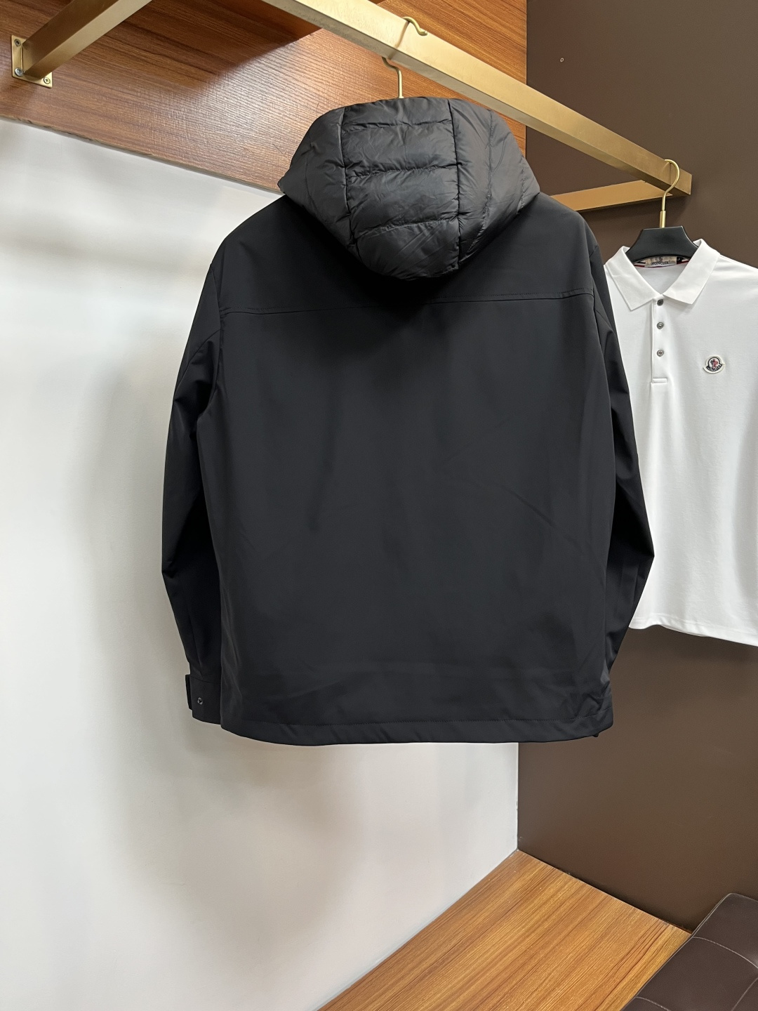 Moncler Male Down Jacket White Duck Down Slim Fit M-l