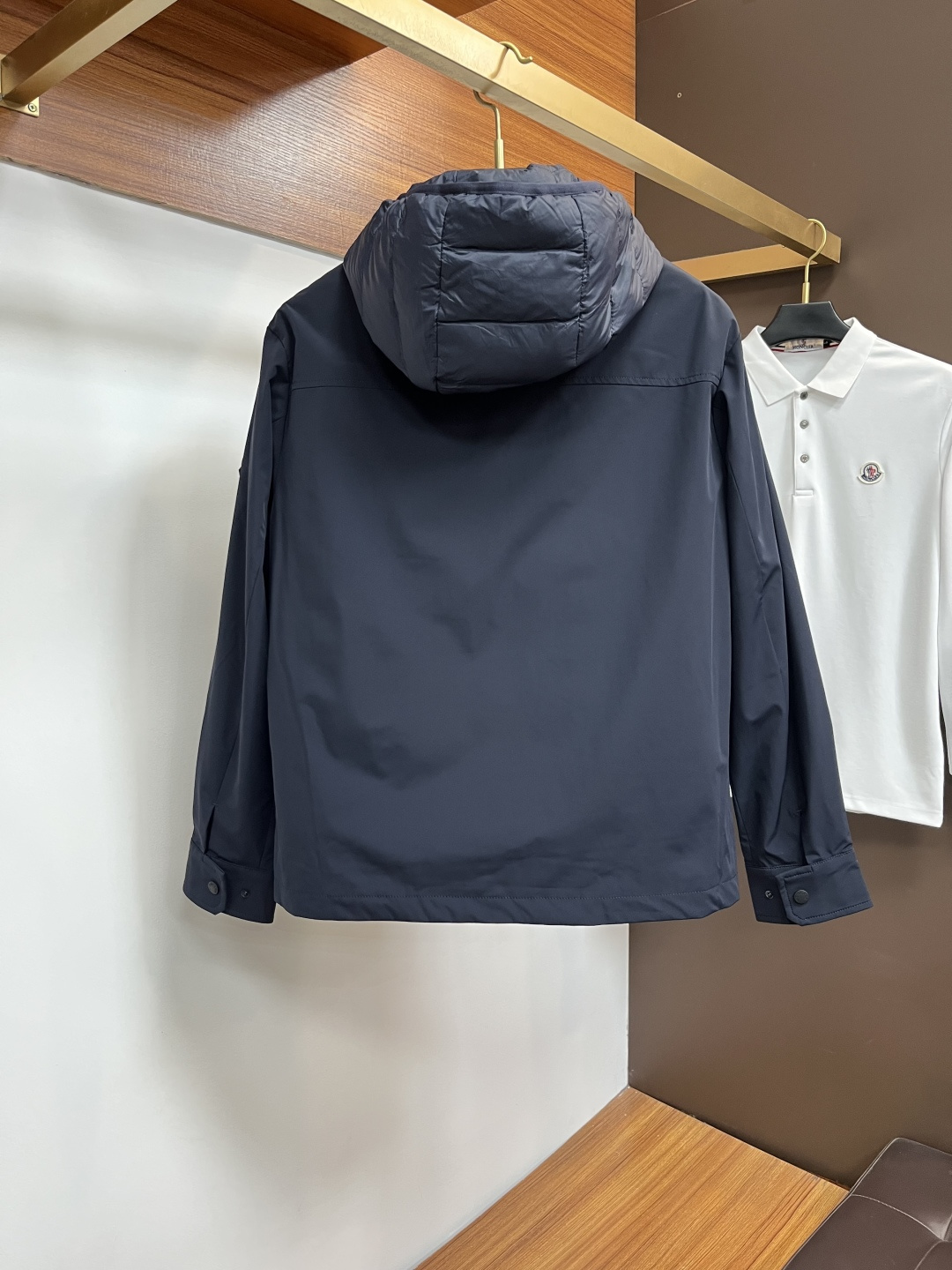 Moncler Male Down Jacket White Duck Down Slim Fit M-l