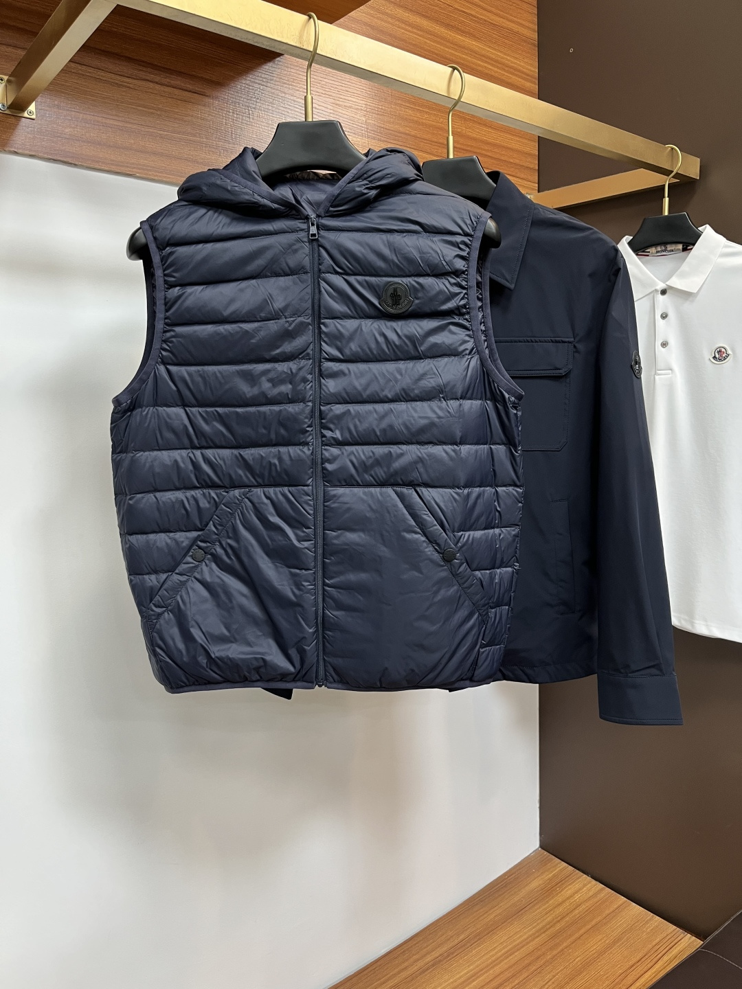 Moncler Male Down Jacket White Duck Down Slim Fit M-l