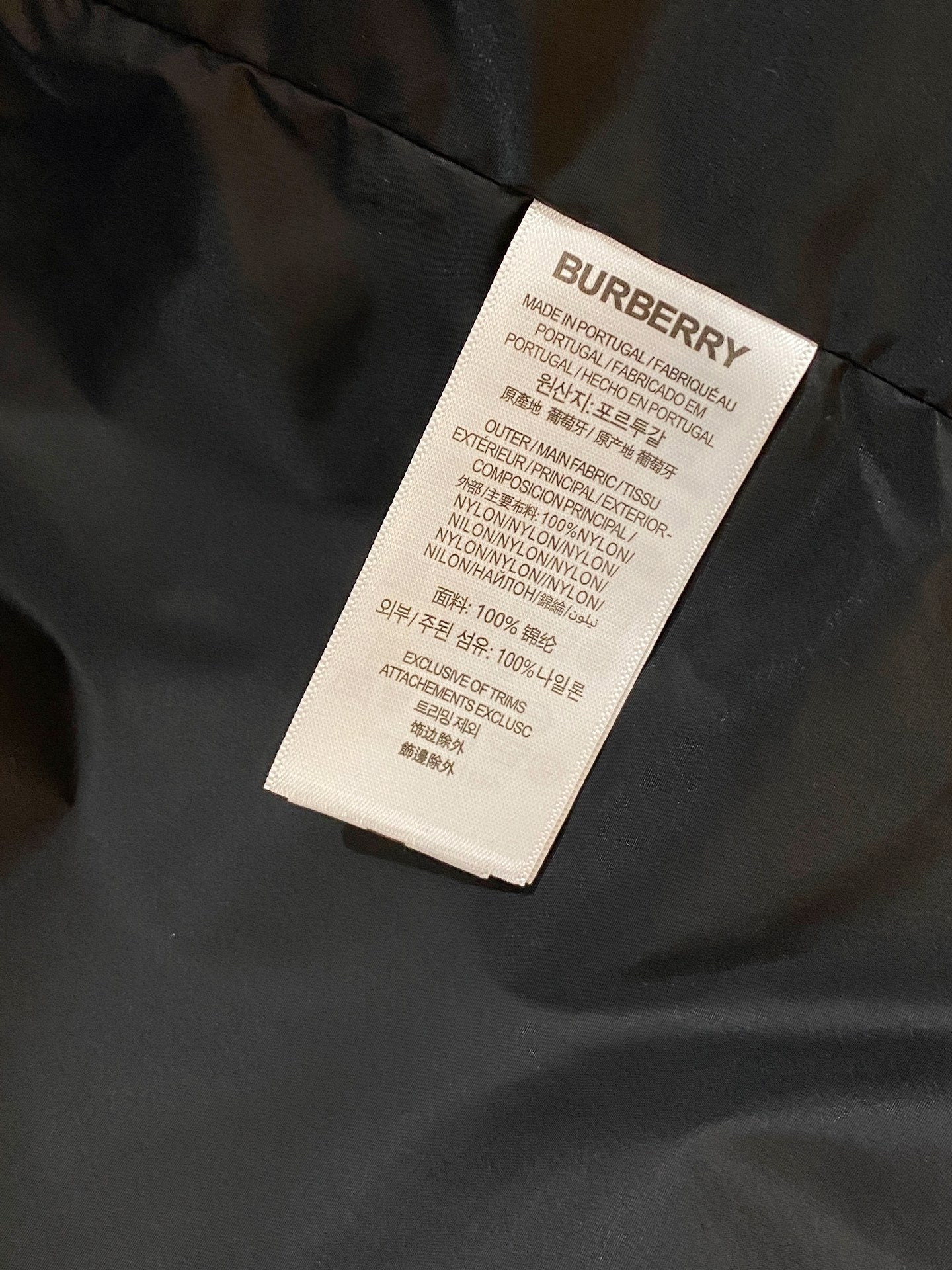 Burberry Jacket Cotton Black Hooded S-m-xxxl