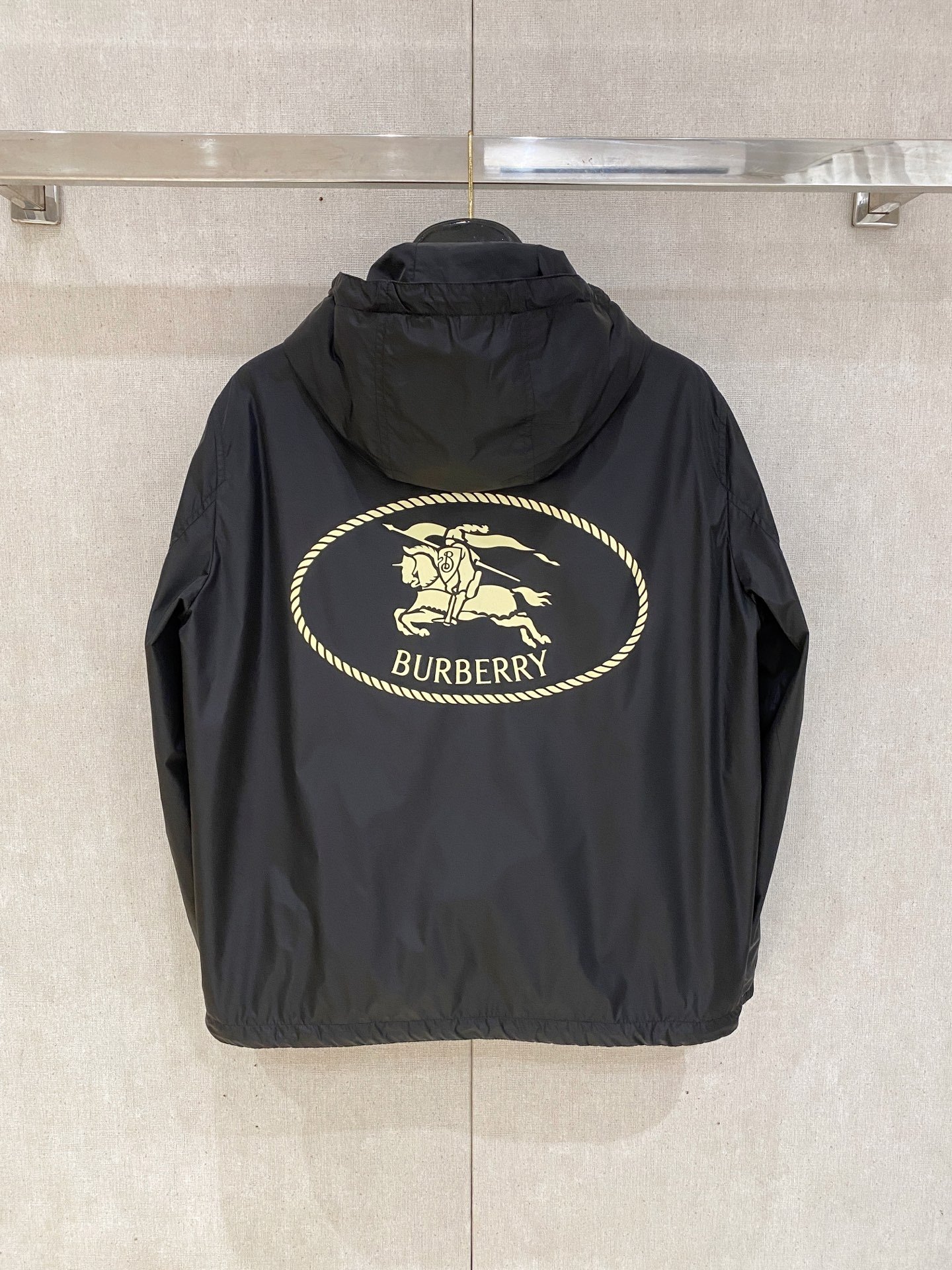 Burberry Jacket Cotton Black Hooded S-m-xxxl