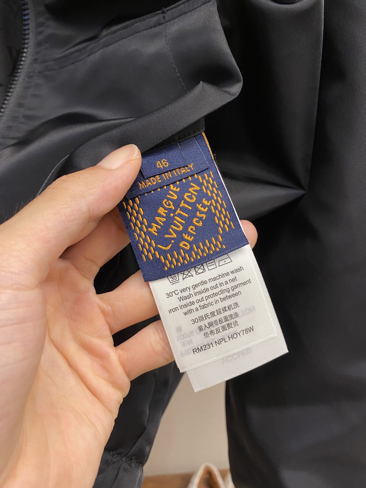 Louis Vuitton Jacket Black Hooded S-m-xl