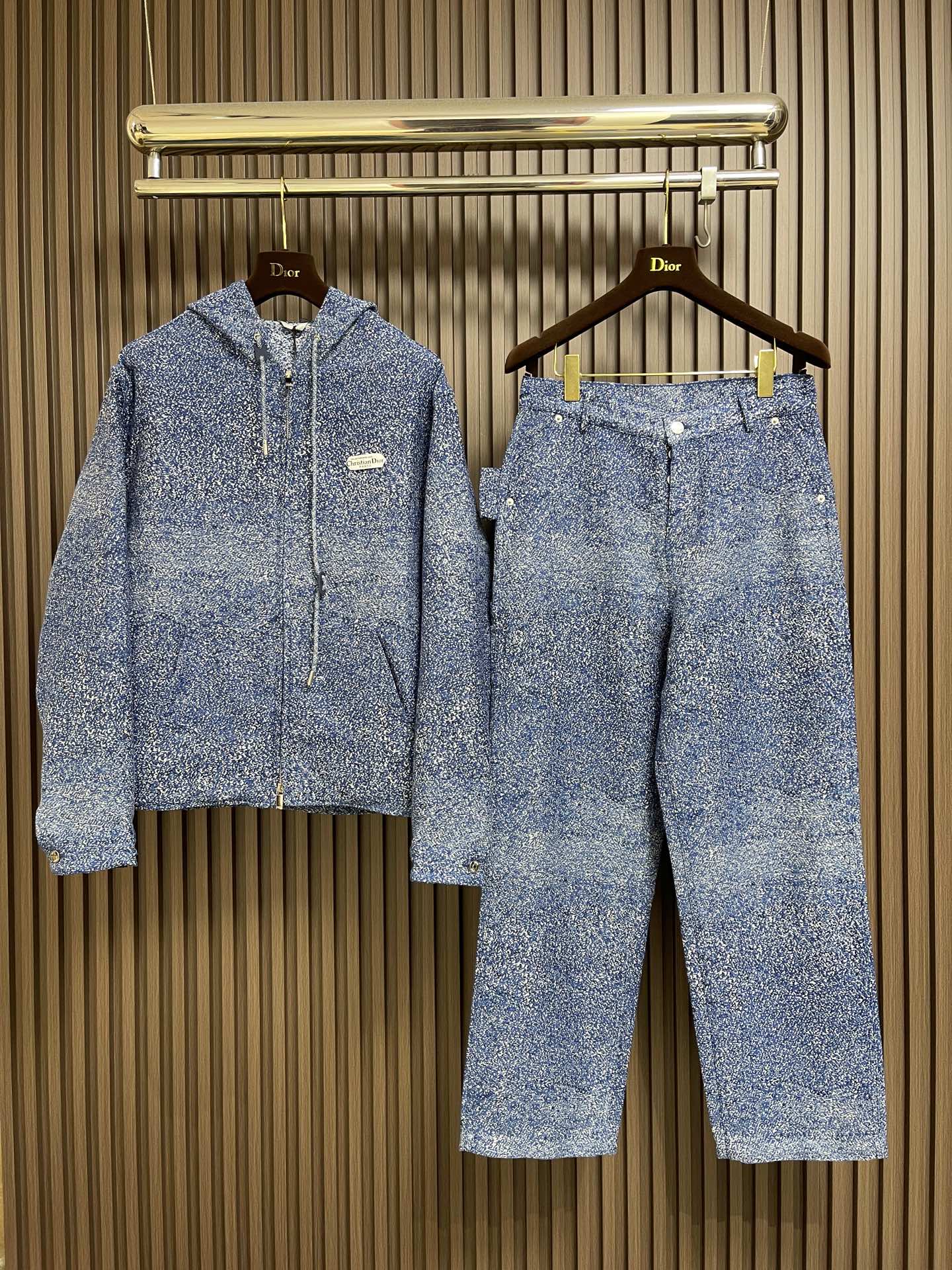 Dior Basic Clothing Cotton Blue Hooded S-xl
