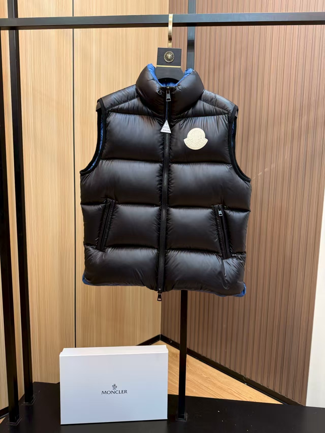 Moncler Male Down Vest Goose Down Black S-m-l