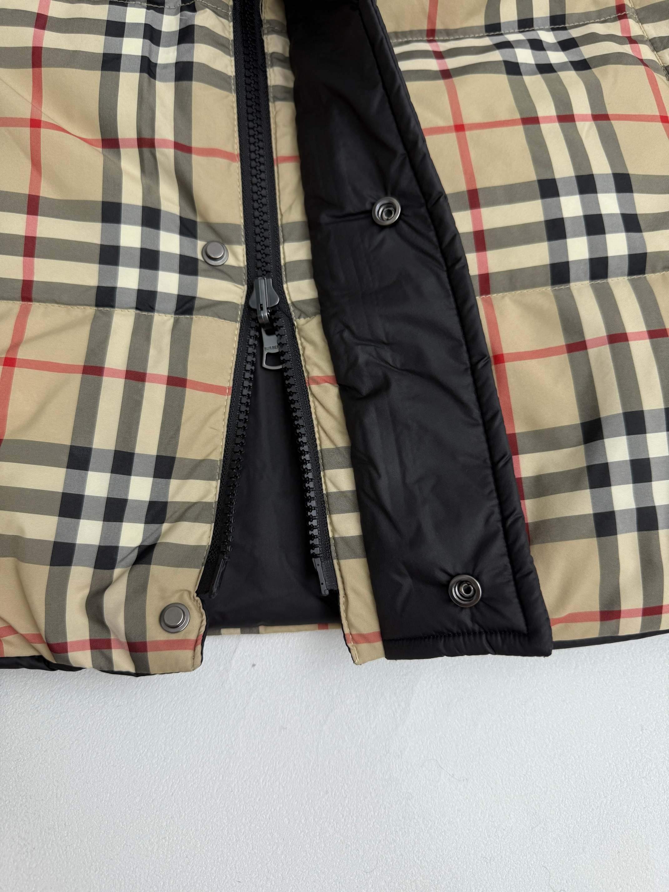 Burberry Down Vest Plaid M-xl