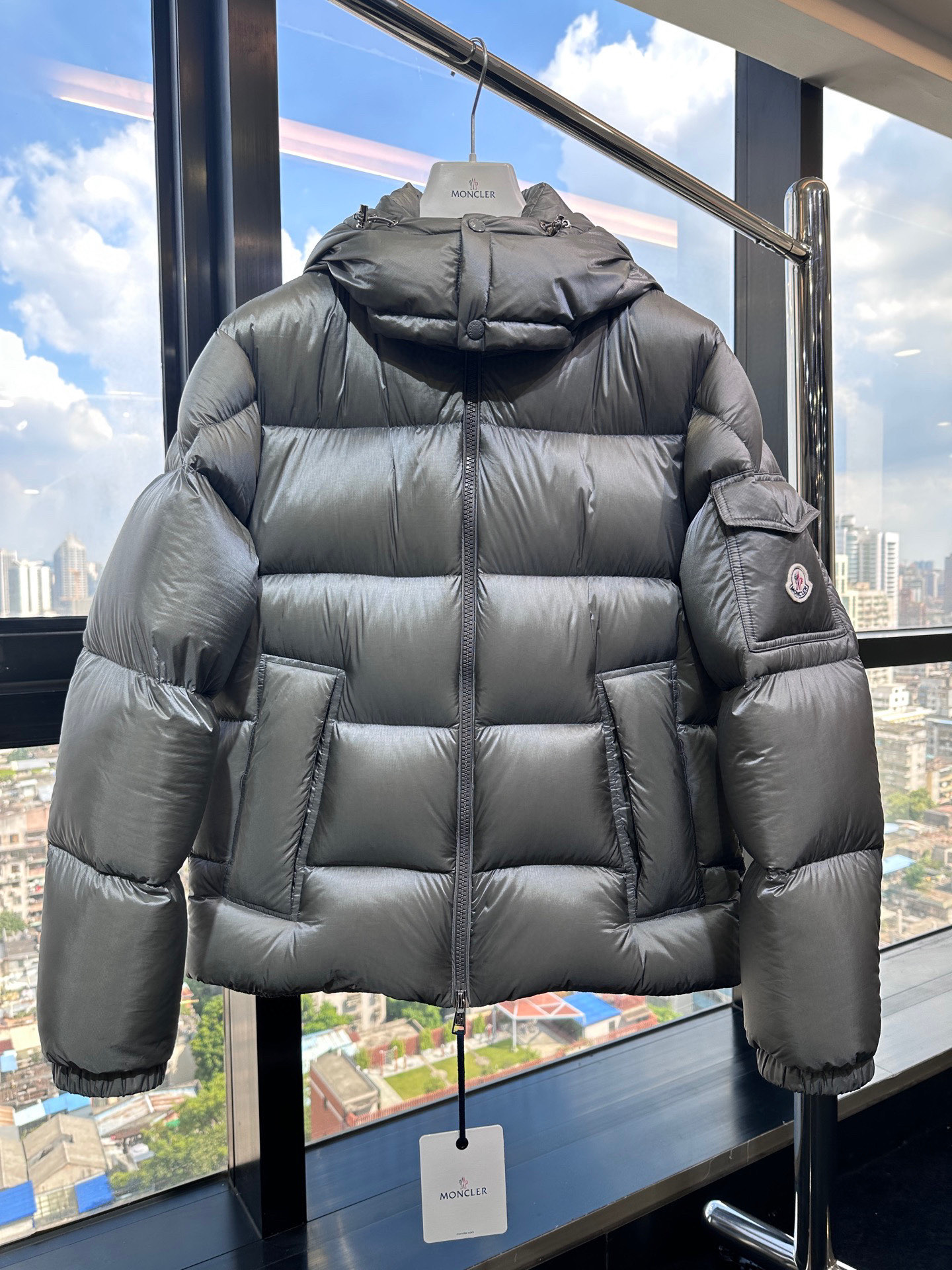 Moncler Couple Down Jacket White Duck Down Black M-xxxl