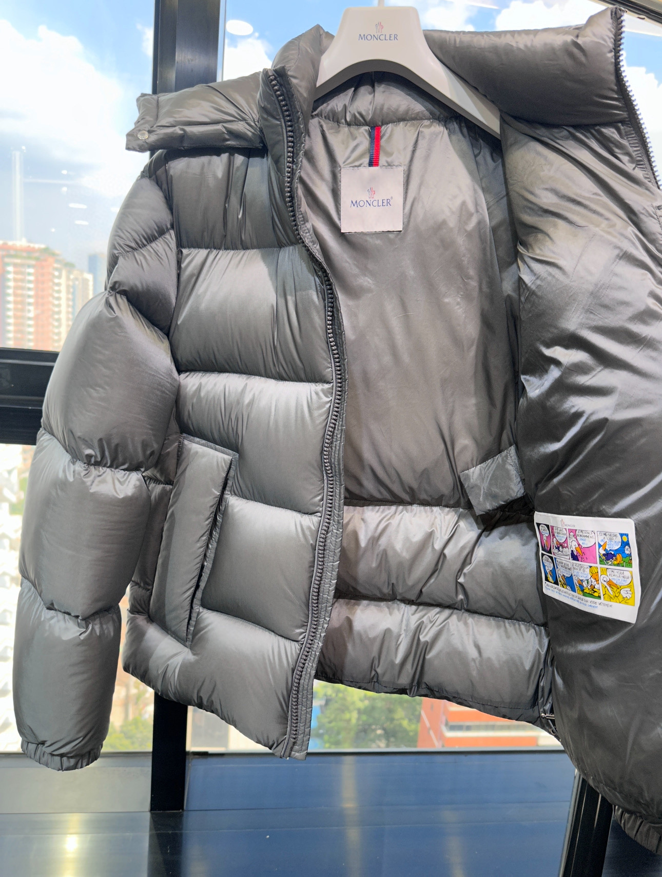Moncler Couple Down Jacket White Duck Down Black M-xxxl