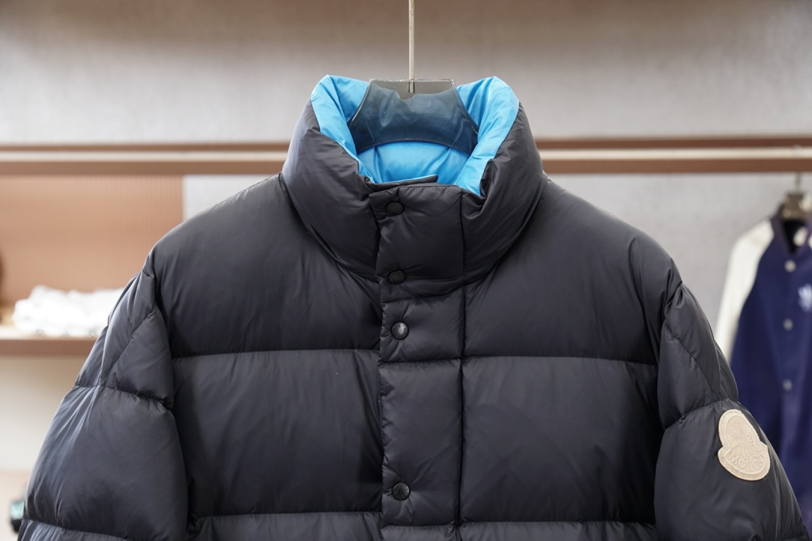 Moncler Couple Down Jacket White Duck Down Black Hooded S-m-l