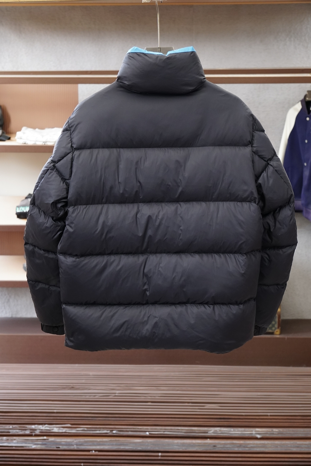 Moncler Couple Down Jacket White Duck Down Black Hooded S-m-l