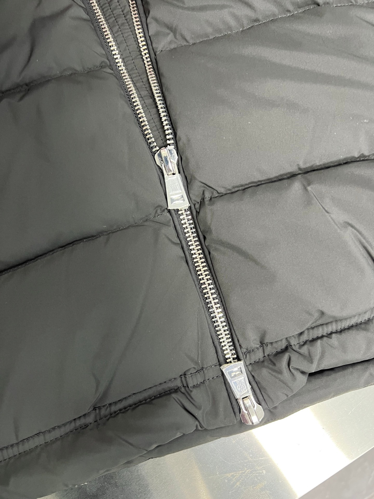 Moncler Couple Basic Clothing White Duck Down Black Hooded M-l-xl