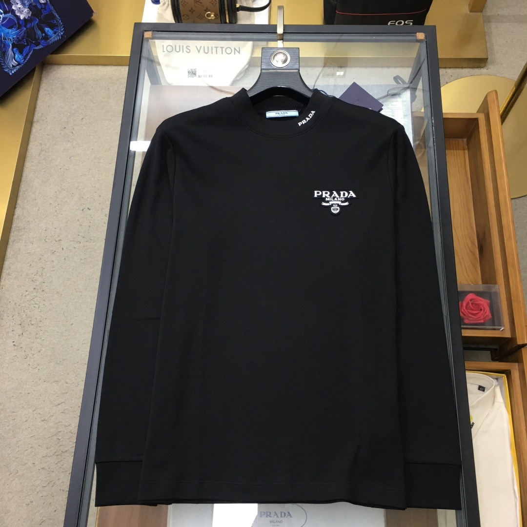 Prada Basic Clothing Wool Black M-l-xl