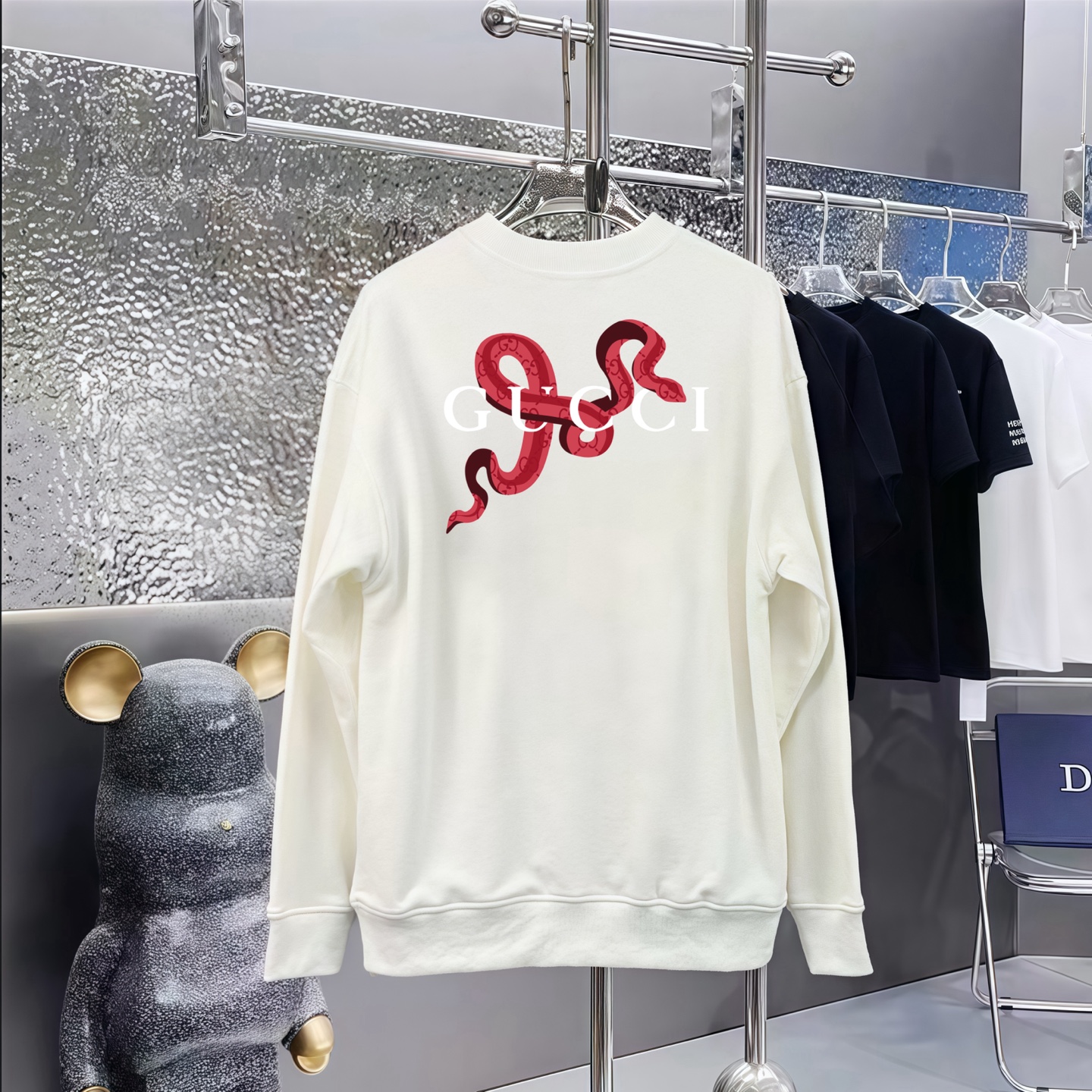 Gucci Couple Hoodie Cotton Black Printed Xs-l