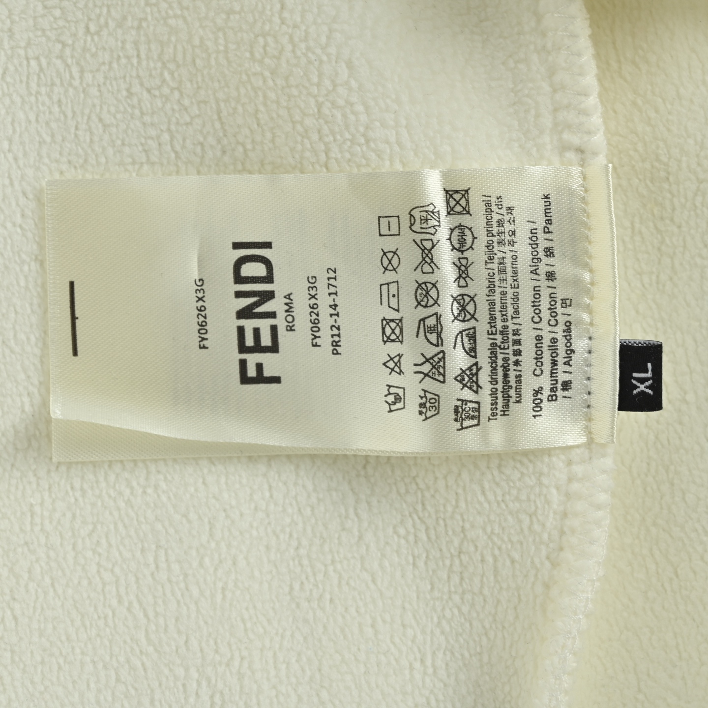 Fendi Couple Hoodie Cotton White Hooded S-xl
