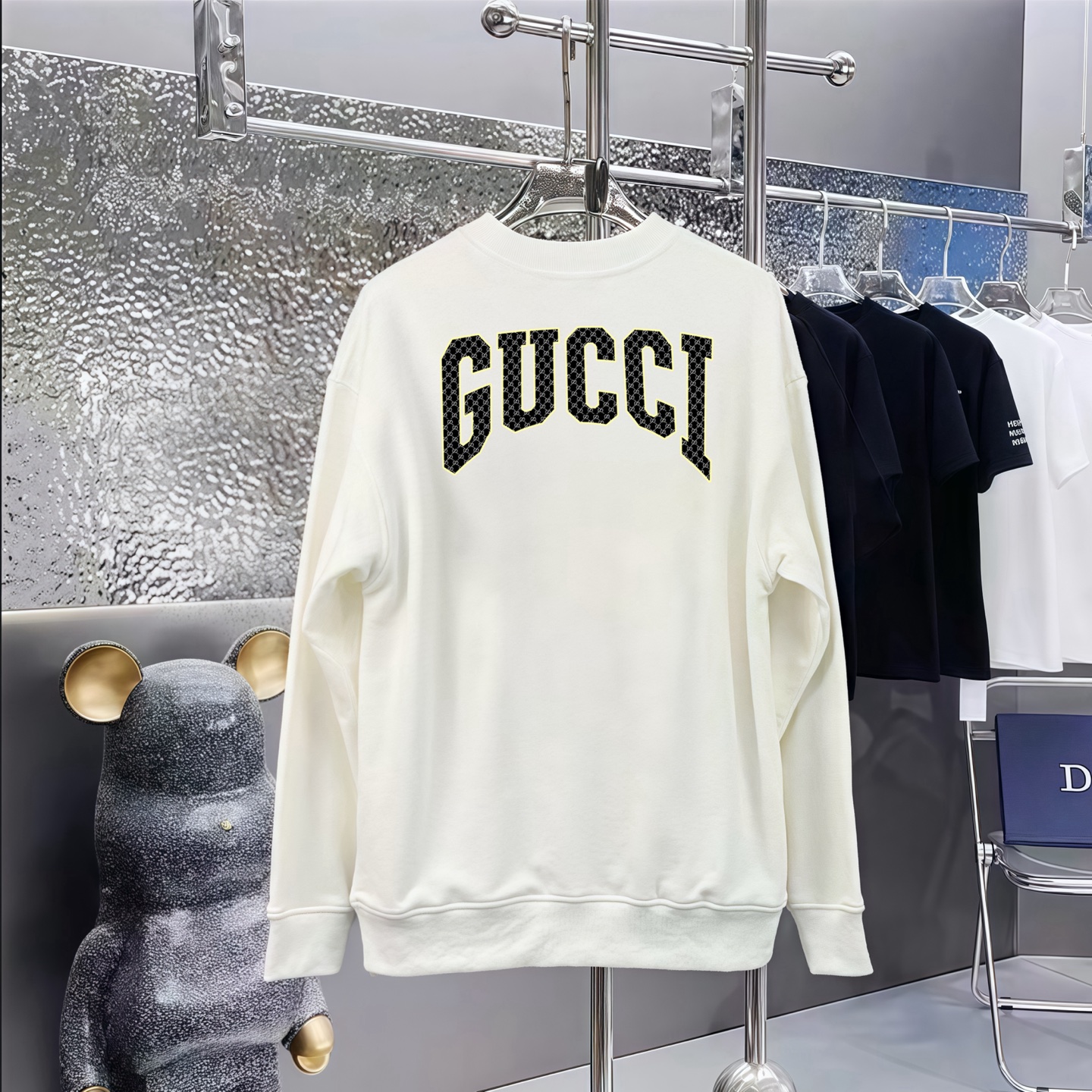 Gucci Couple Hoodie Cotton Black Printed Xs-l