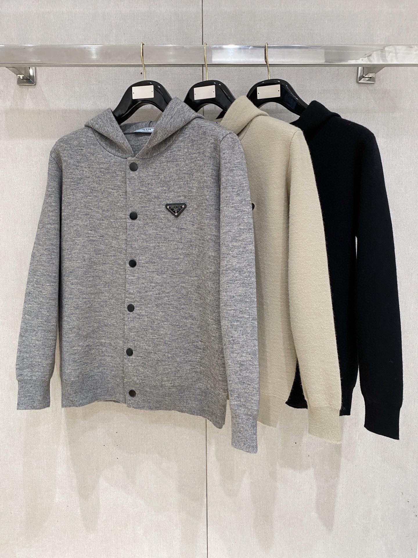 Prada Basic Clothing Wool Printed M-l-xxxl