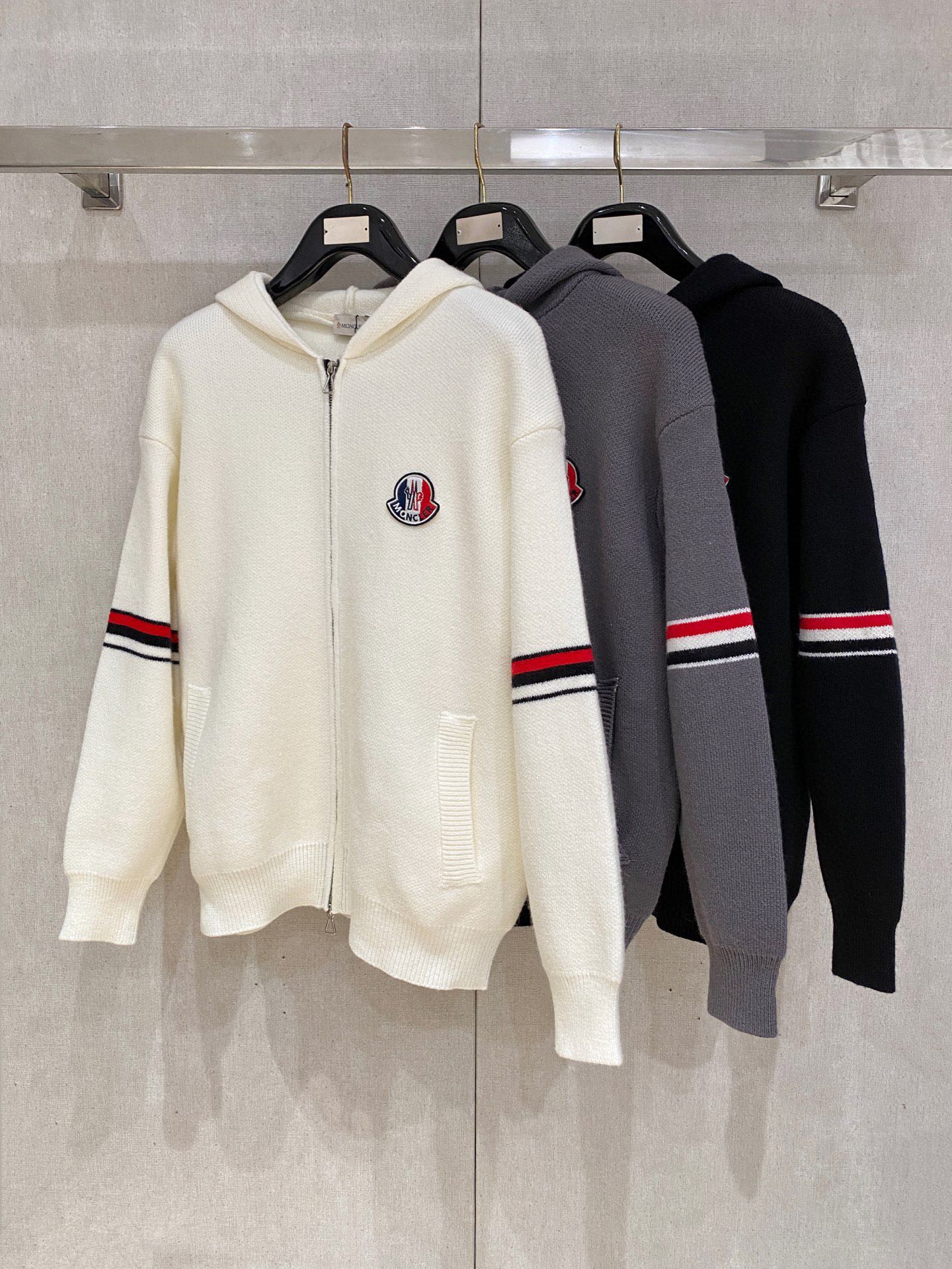 Moncler Basic Clothing Wool Printed M-l-xxxl
