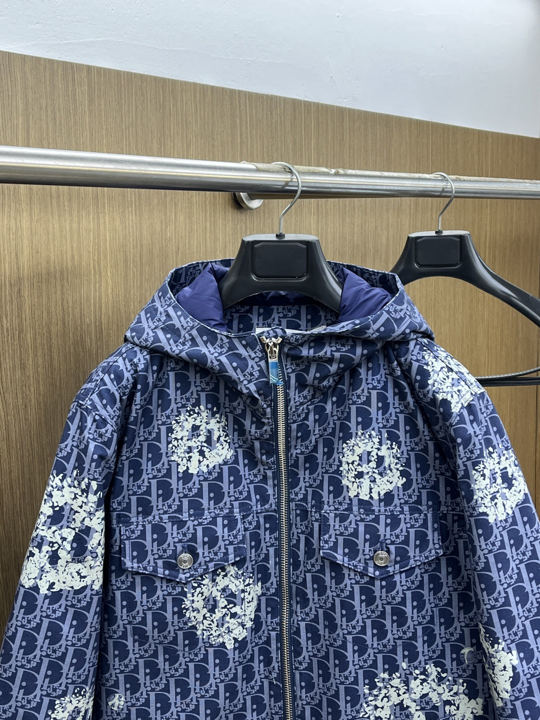 Dior Down Jacket Goose Down Hooded L