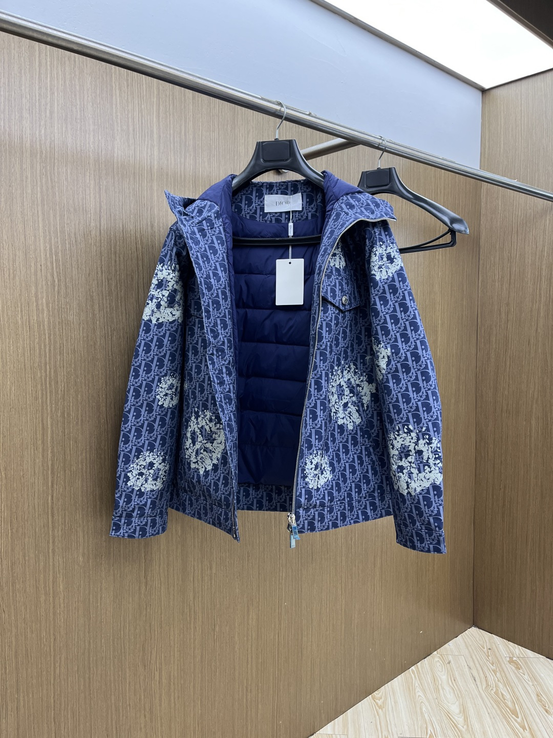 Dior Down Jacket Goose Down Hooded L