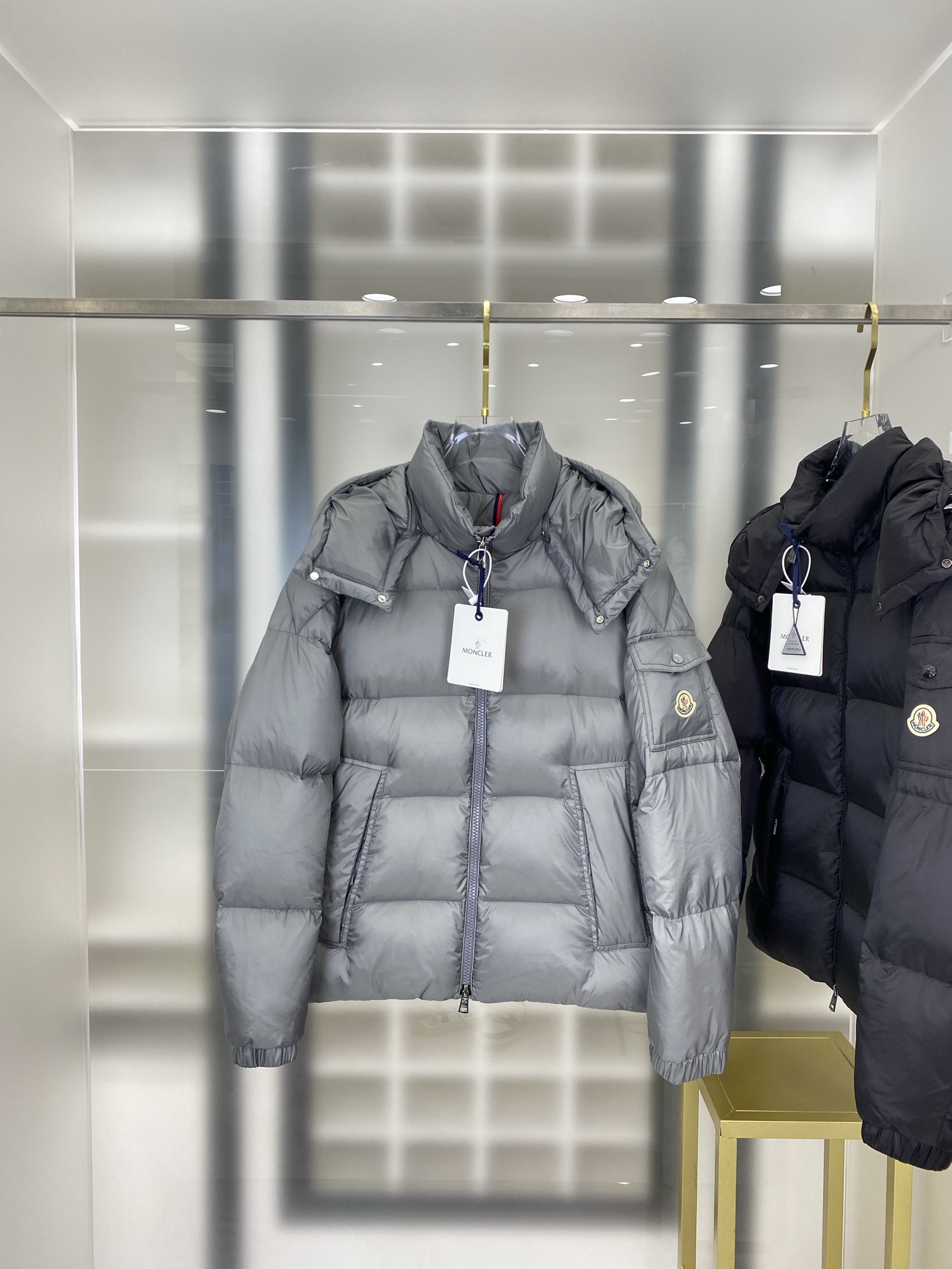 Moncler Couple Down Jacket Black Couple Style M-l-xl