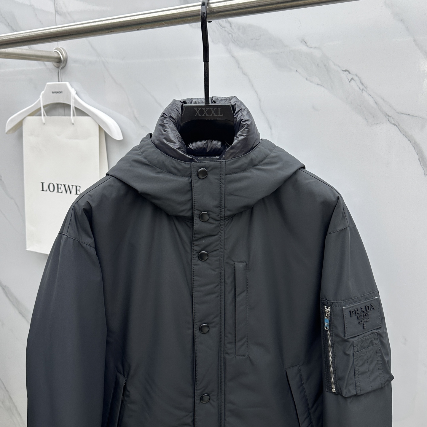 Prada Male Down Jacket Hooded M-l-xxl