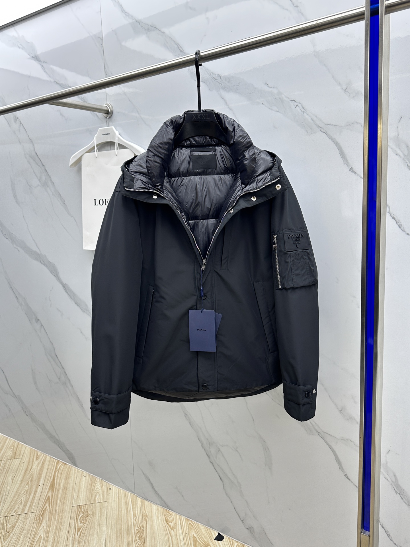 Prada Male Down Jacket Hooded M-l-xxl