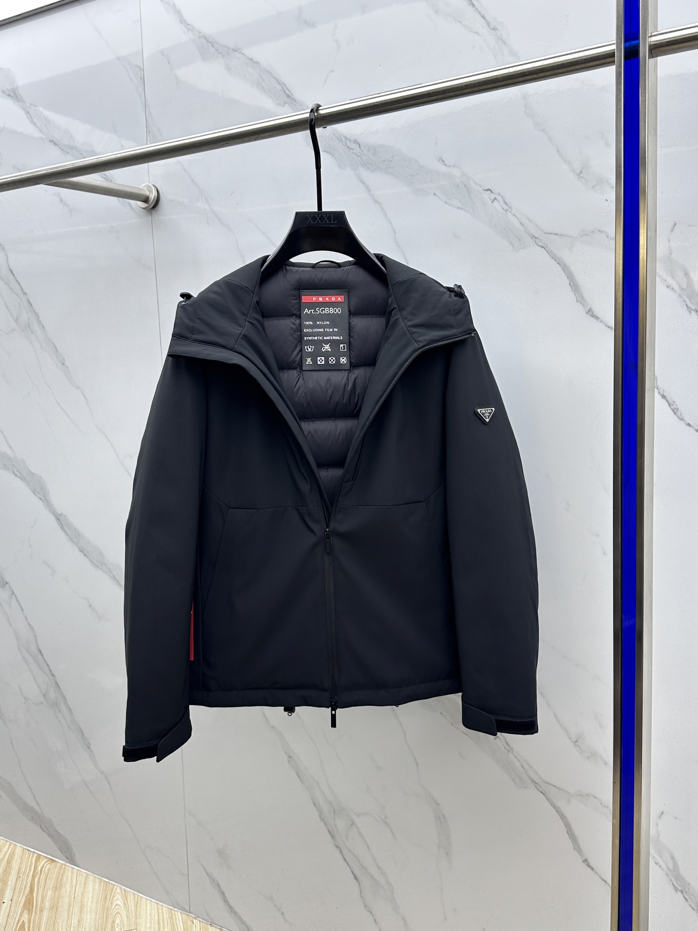 Prada Male Down Jacket Hooded S