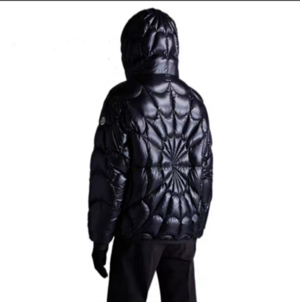 Moncler Male Down Jacket Black Hooded M-l