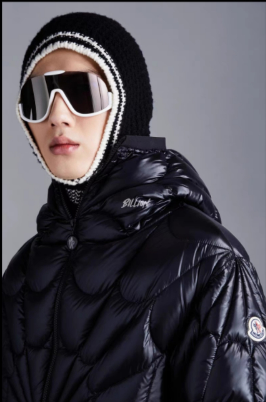 Moncler Male Down Jacket Black Hooded M-l