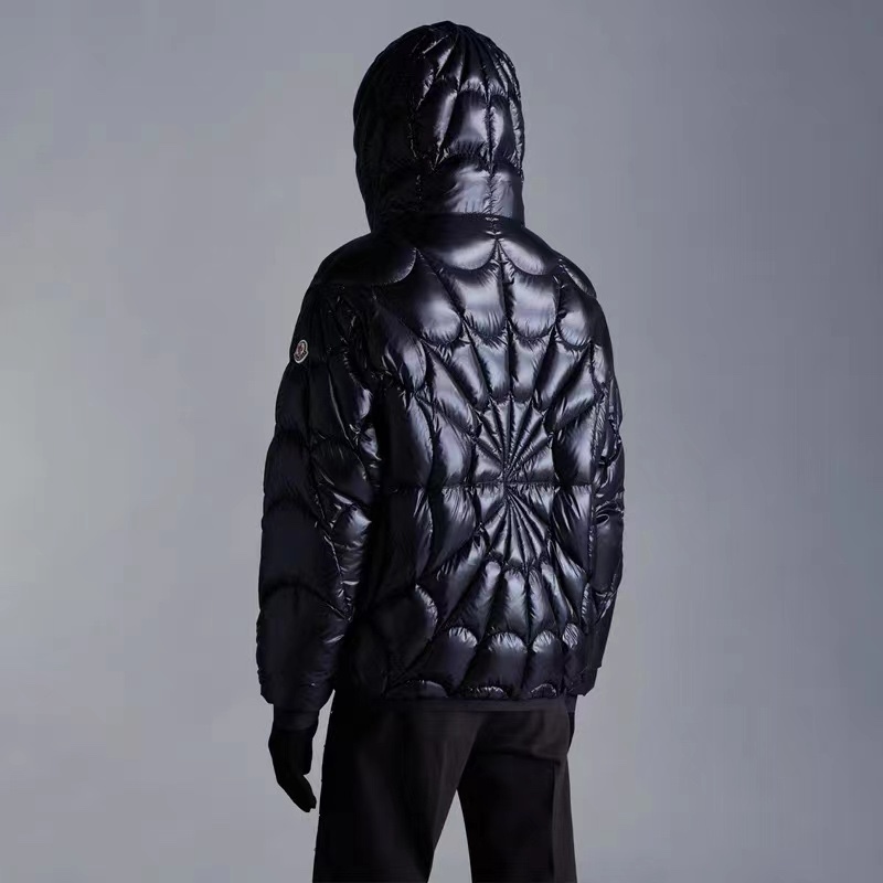 Moncler Male Down Jacket Black Hooded M-l