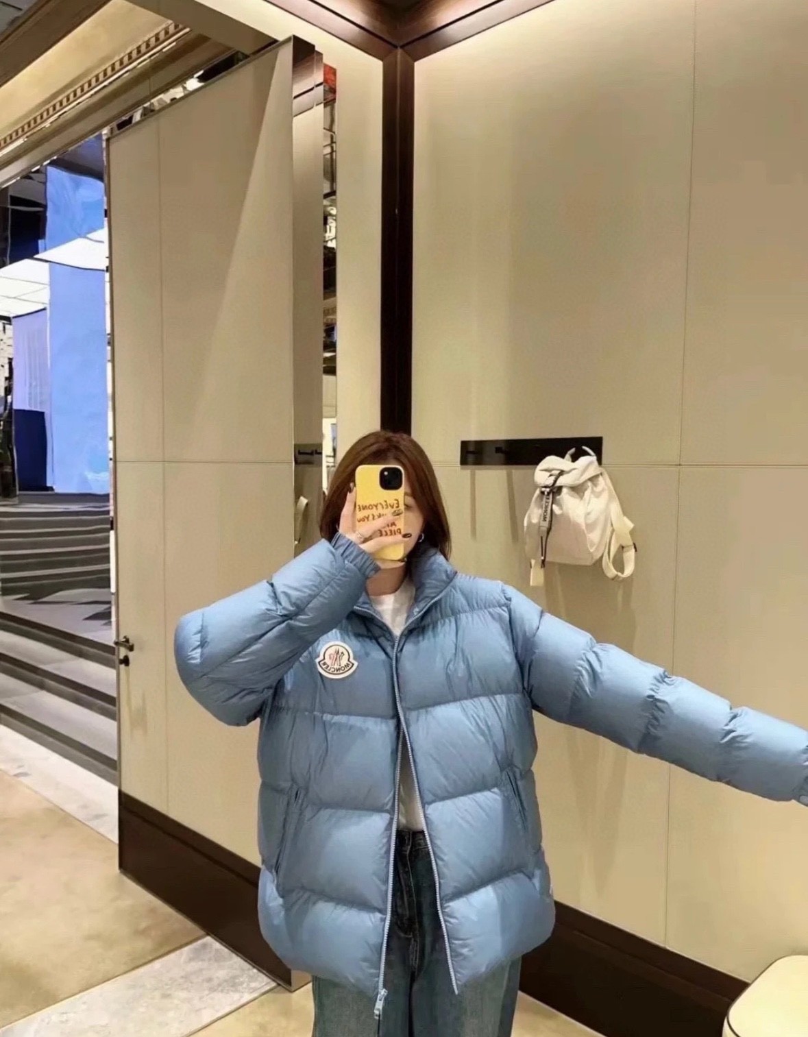 Moncler Down Jacket Blue M-l