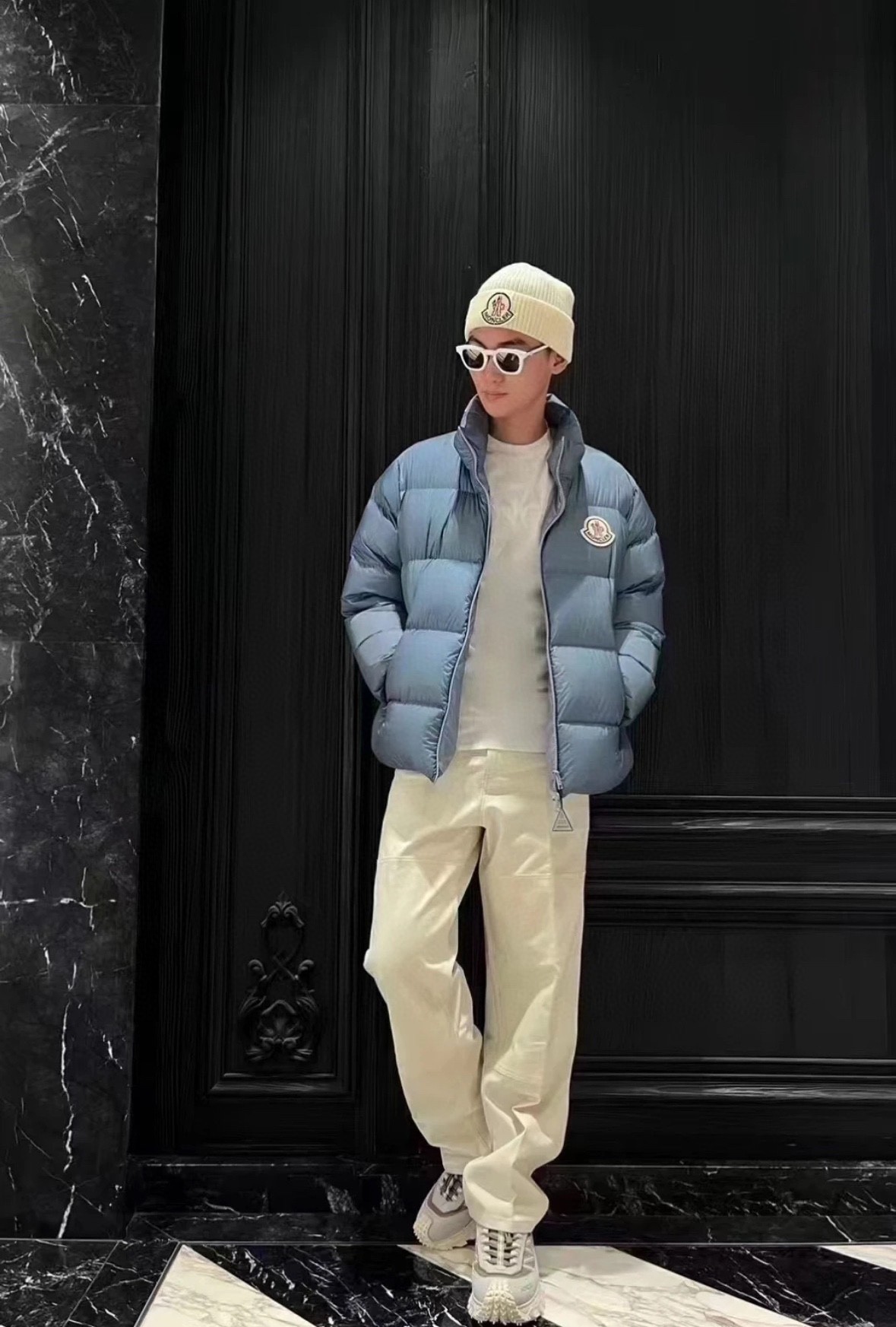 Moncler Down Jacket Blue M-l